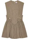 Ganni Flock Check Suiting Corset Mini Dress