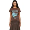 Ganni Future Jersey Baby Fit Banana In Brown