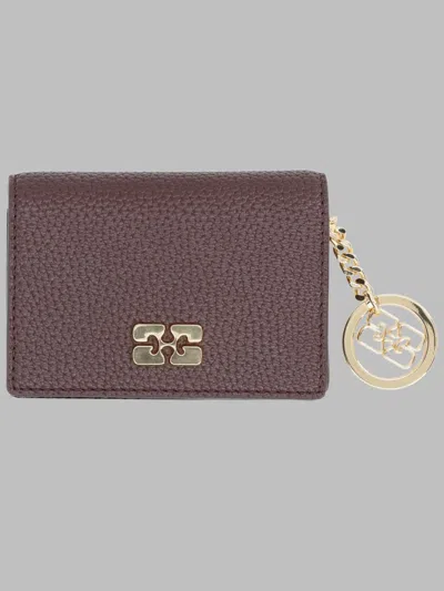 Ganni Brown Recycled Polyurethane Wallets