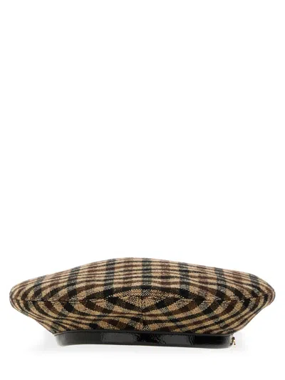 Ganni Brown Recycled Wool Hat