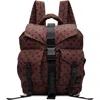 Ganni Brown Re-tech Printed Nylon Backpack In Brown