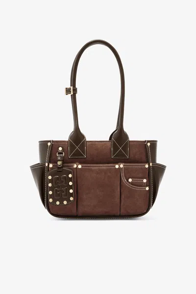 Ganni Brown Small Posy Bag