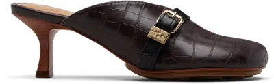 Ganni Sue Mule In Chocolate Fondant