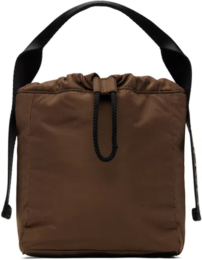 Ganni Brown Tech Bag In 890 Chocolate Fondan