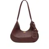 Ganni Medium Hobo Tote Bag In Brown