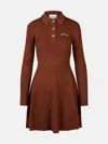 GANNI BROWN VISCOSE BLEND DRESS