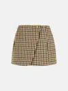 Ganni Brown Wool Blend Skirt In Brown