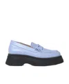 Ganni Brunnera Chunky-sole Loafers In Blue