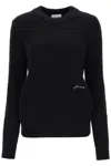 Ganni Brushed Alpaca And Wool Sweater In Black (black)