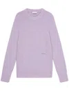 Ganni Brushed Long Sleeve Jumper In Purple