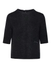 Ganni Black Wool Blend Sweater In Black