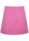 GANNI BRUSHED WOOL-BLEND MINI SKIRT