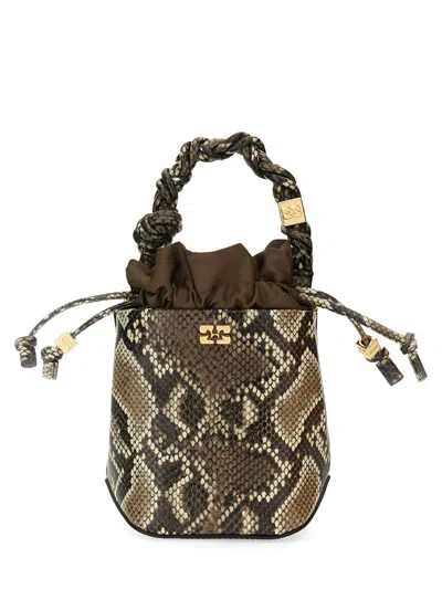 Ganni Bucket Bag "bou" In Animal Print