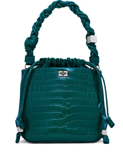 GANNI GANNI BUCKET BAG CROCO
