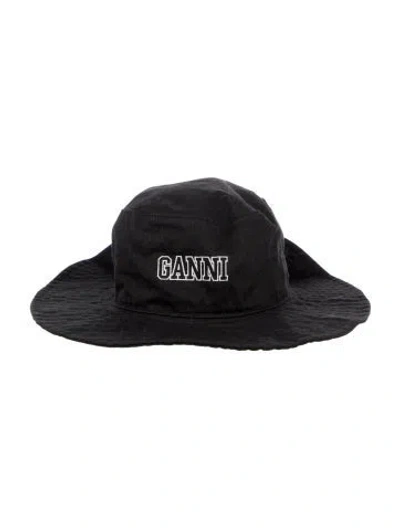 Pre-owned Ganni Bucket Hat In Black