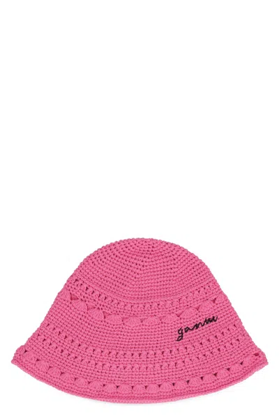 Ganni Bucket Hat In Pink