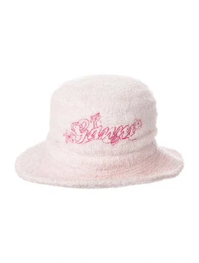Pre-owned Ganni Bucket Hat In Pink
