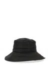Ganni Recycled Tech Fabric Bucket Hat In Black