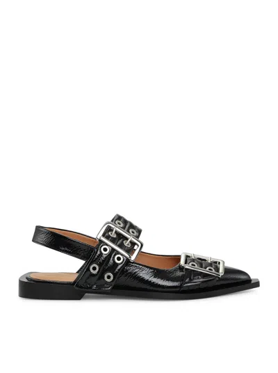 GANNI BUCKLE BALLERINAS