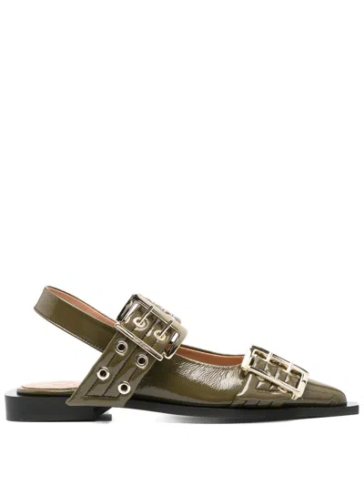 GANNI GANNI BUCKLE BALLERINAS