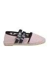 Ganni Round Toe Canvas Espadrilles In Nude
