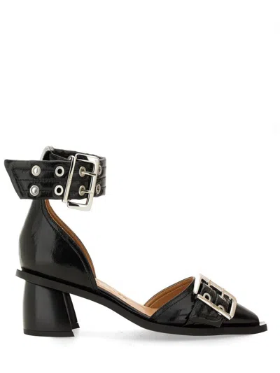 Ganni Buckle Pump In Black