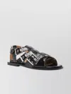 Ganni Buckle Sandals With Flat Sole And Metal Eyelets