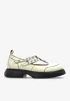 Ganni Off-white Mary Jane Loafers In Cream