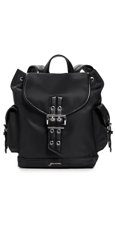 GANNI BUCKY BACKPACK SMALL BLACK