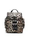 Ganni Bucky Nano Backpack In Animal Print
