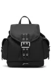 Ganni Magnetic Pockets Flap Backpack Handle In Black