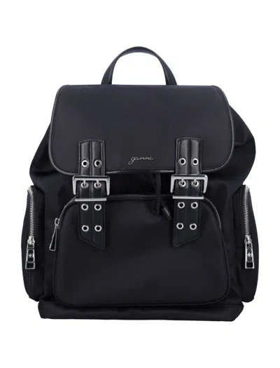 GANNI GANNI BUCKY NYLON BACKPACK