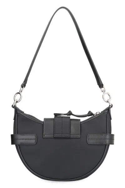 Ganni Bucky Nylon Messenger Bag In Black