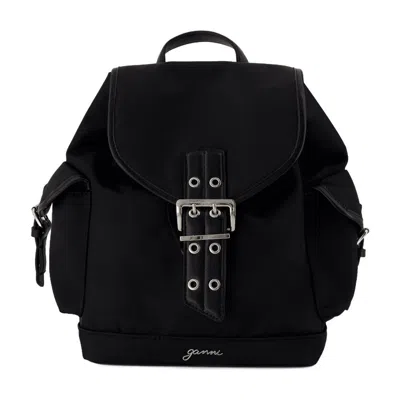 Ganni Bucky Small Backpack In Black