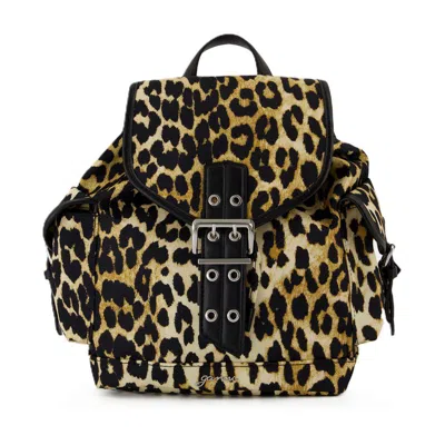 Ganni Women Animalier Print Nano Backpack In Animal Print