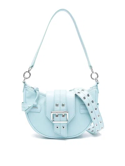 Ganni Bucky Small Crossbody Bag In Blue