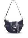 Ganni Denim Small Bucky Crossbody Bag In Blue