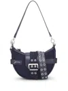 Ganni Bucky Small Denim Crossbody Bag In Blue
