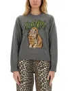 Ganni Bunny Wool Crewneck Sweater