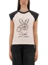 Ganni Basic Jersey Bunny Raglan T-shirt T-shirts Pink