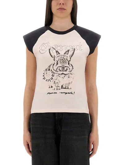 GANNI GANNI "BUNNY" T-SHIRT