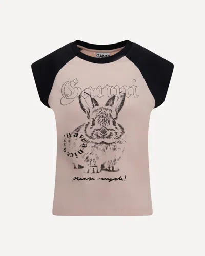 Ganni Women Bunny T-shirt In Multi