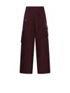 Ganni Womens Elasticated Multi-pocket Nylon Trousers Port Royale In Burgundy