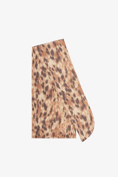 Ganni Burro Wrap Scarf In Neutral