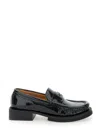 Ganni 'butterfly' Black Loafers With Tonal Logo