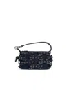 Ganni 'butterfly' Blue Denim Bag Women In Blue