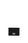 Ganni Butterfly Card Holder In Black (black)