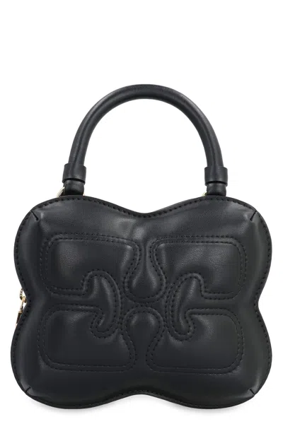 Ganni Butterfly Eco-leather Small Bag In Black