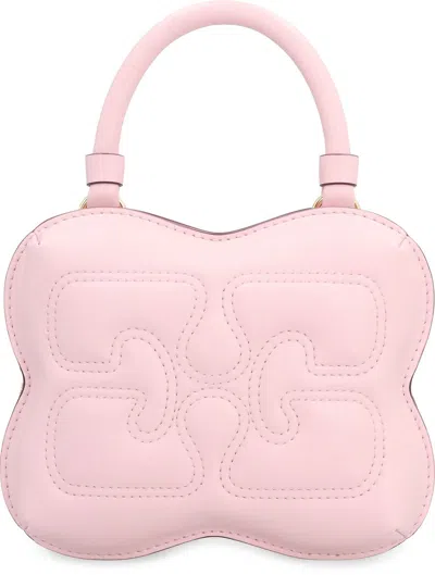 Ganni Butterfly Eco-leather Small Bag In Pink