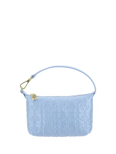 Ganni Butterfly Handbag In Azzurro
